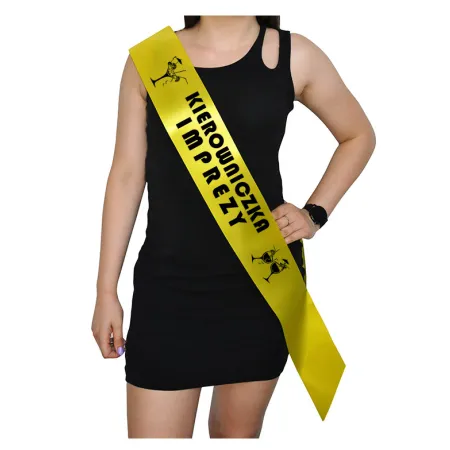 Szarfa ŻÓŁTA Wieczór Panieński Kierowniczka imprezy